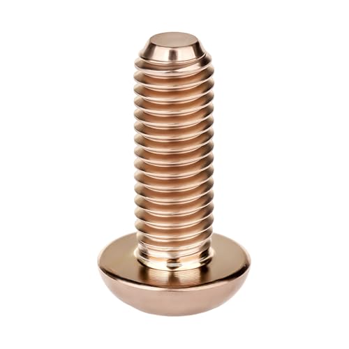 Image of Titanium Bolt M4x6 8 10 12 15 20mm Hex Head Screws for Bicycle Pack of 4 (Bronze, M4x12mm)