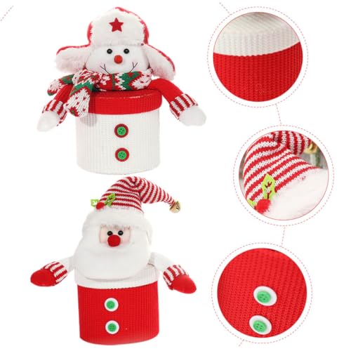 Caja portaobjetos navideños de tela ideal para regalar dulces a amigos 6