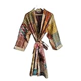 Indian Patchwork Kantha Jacket Soft Kantha Jacket Cotton Bath Robe Kimono 1PC