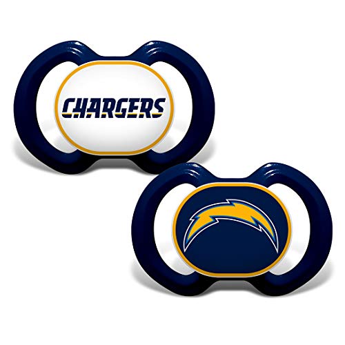 Image of BabyFanatic Pacifier 2-Pack - NFL Los Angeles Chargers - Officially Licensed League Gear