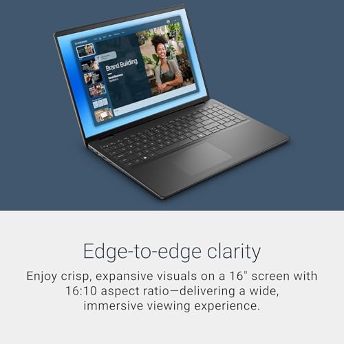 Image of Dell 16 DC16250 Touchscreen Laptop, Intel Core 7 Processor 150U(up to 5.4 GHz), 16 inch FHD+ 300 Nits Display, 32 GB DDR5, 1 TB SSD, Backlit Keyboard, Fingerprint Reader, Copilot AI, Windows 11 Pro