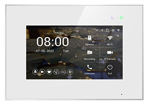 Balter EVO-HD Video Türsprechanlage Zusatzmonitor, Ohne App, Video Türklingel mit Kamera,1 Familienhaus Klingel, Full HD, 2 Draht Bus, Gegensprechanlage mit 175° Weitwinkel-Kamera