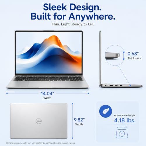 Image of Dell 16 DC16251 Touchscreen Laptop 32GB DDR5 2 TB SSD Intel Core 7 150U