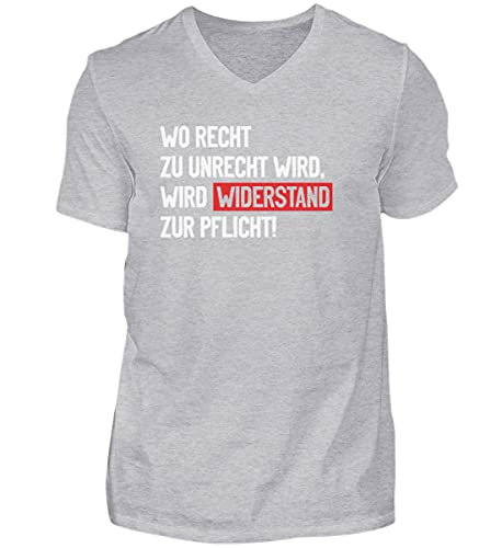 T-shirt homme col V gris M idéal pour un style urbain et décontracté