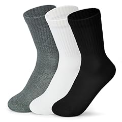 3 Pairs -Black White Grey