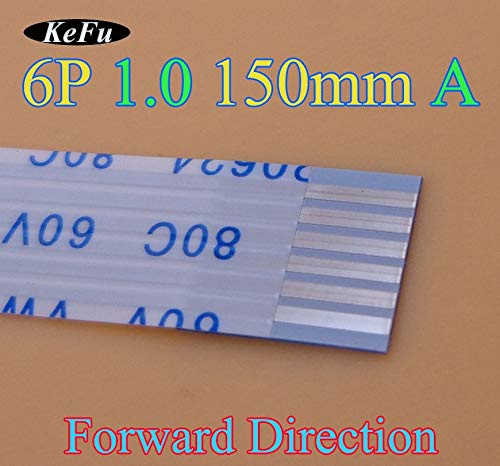 Lysee Mobile Phone Flex Cables - 2-500pcs FFC FPC flat flexible cable 6pin 6p type A 1.0mm pitch 6 pin Forward Length 150mm Width 7mm Ribbon Flex Cable - (Color: 200pcs)