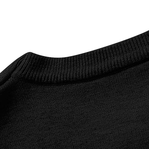 Men's Crew Neck Pullover Sweaters Plain Knit Sweater Casual Long Sleeve Sweater Loose Fit Pullover Warm Winter Tops3