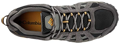 Columbia Men's Redmond Waterproof Hiking Shoe, Black, Squash, 7.5 2E US