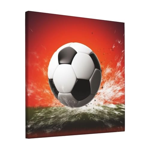 Poster ballon de football déco murale salon moderne toile 30 cm