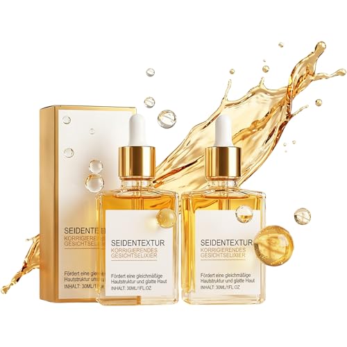 Daozhogo 2pcs Goda Silk Body Oil Gesichtsöl mit Hyaluronic Acid Vitamin B & Vitamin E Feuchtigkeitsspendendes Hautpflegeöl & Badeöl mit leichter Textur gleicht den Hautton aus für alle Hauttypen