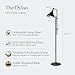Brightech Dylan Industrial Floor Lamp for Living Rooms & Offices, Bright LED Light – Charming Farmhouse Standing Lamp, Adjustable Head Reading for Bedroom, Stunning Living Room Decor