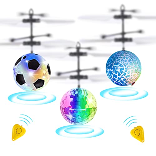 Product Image of the K.E.J. Flying Ball Toys RC Toy for Boys,3pcs Light Up Mini Drone Infrared...