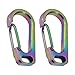 Carabiner Clip, Quick-Release Snap Hook Keychain (2-Pack), Rust- Lightweight 30. mm Camping & Hunting Gear Accessory for Hiking, Fishing, and Daily Use(Colorful)