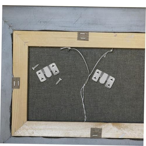 Image of Veemoon 20pcs Flush Mount Bracket Picture Hanging Hooks Heavy Duty Hanger Clip for Frame Wall Mounting Hardware for Mirror Art Hanging Hardware Picture Frame Mount Clips