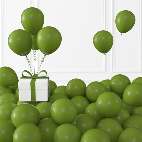 Image of KALOR Retro Sage Green Balloons,100 Pcs 5 Inch Mini Matte Latex Balloons for Balloon Garland Arch, Birthday Decoration, Wedding Party, Baby Shower Decorations