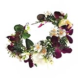 Zerodeko Elegantes Blumenhaarbband mit Orchideenblüten aus Seidenstoff und Eisen Komfortabel für Hochzeiten und Partys Inklusive Geschenk