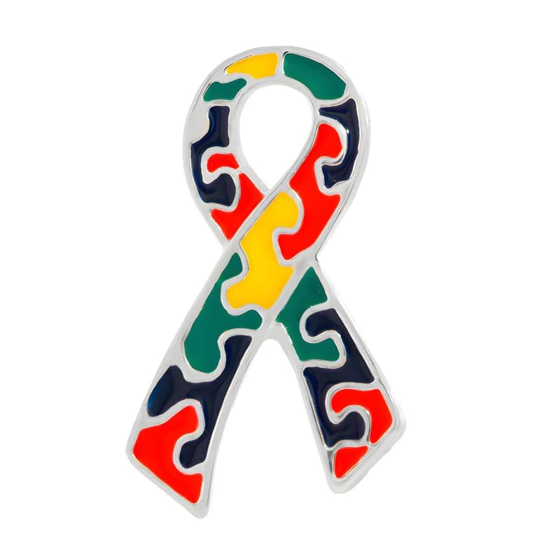 1/2/5/10/25pcs Autism Ribbon Awareness Pin - Celebrate Autism Awareness with Our Puzzle Piece Lapel Pin - Support Advocacy and Raise Awareness - Ideal Gift for Supporters and Advocates