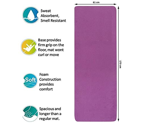 Image of IRIS Fitness Non Slip 6 mm TPE Yoga Mat for Hot Yoga Pilate Gymnastics