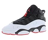 Nike Jordan 6 Rings Big Kids' Shoes (323419-067, Black/White/University Red) Size 7
