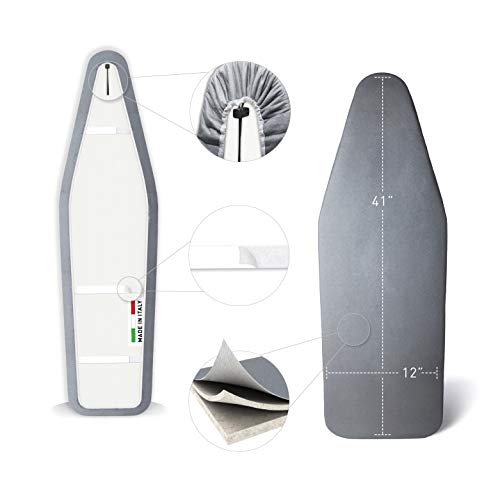 TIVIT Ironing Board Cover 12 x 41 Pro Grip Pad Covers w/3 Fastener