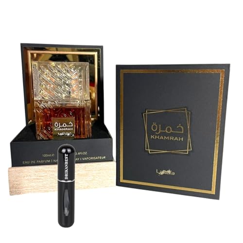 Perfume Khamrah Eau De Parfum 100ml Unisex Fragancia De Vainilla, Canela Y Toques De Coñac Incluye Atomizador 5ml Recargable Perfumes Hombre Y Mujer Alta Concentración Perfume Khamrah Eau De Parfum 100ml Unisex Fragancia De Vainilla, Canela Y Toques De Coñac Incluye Atomizador 5ml Recargable Perfumes Hombre Y Mujer Alta Concentración