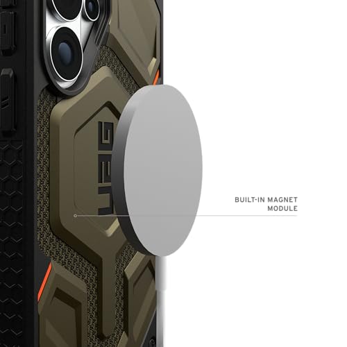 Image of Urban Armor Gear UAG Designed for Galaxy S26 Ultra 5G Case, Monarch Pro - Compatible with Magnetic Charging Premium Rugged Military Drop Tested Protective Cover - Kevlar Element Green