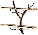 Wandregal Hängeregal Bücherregal -AST Zweig- 2 Böden - 46x15x42 cm - Eisen Holz