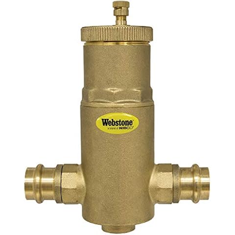 Webstone 78004 Press Air Separator, 1" Size, Brass Cover