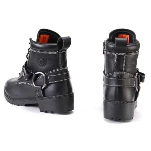 Image of Milwaukee Leather Women's Premium Leather Motorcycle Harness Boots Collection MBL - 9.5