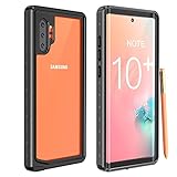 Galaxy Note 10+ Plus Case, Red2Fire Full Body with Built-in Screen Protector, Fingerprint Unlock with Fingerprin, Heavy Duty Shockproof Rugged Cover Case for Samsung Galaxy Note 10+ Plus (Black/Clear)