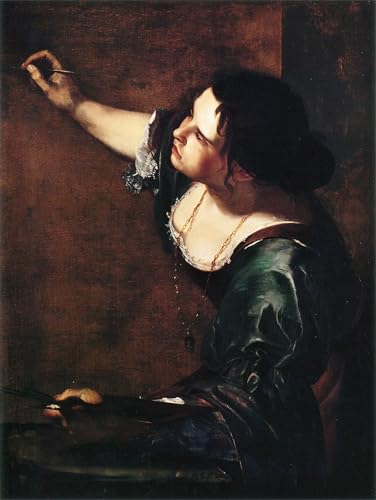 Cuadro Autoritratto Artemisia Gentileschi lienzo clásico 60x90cm