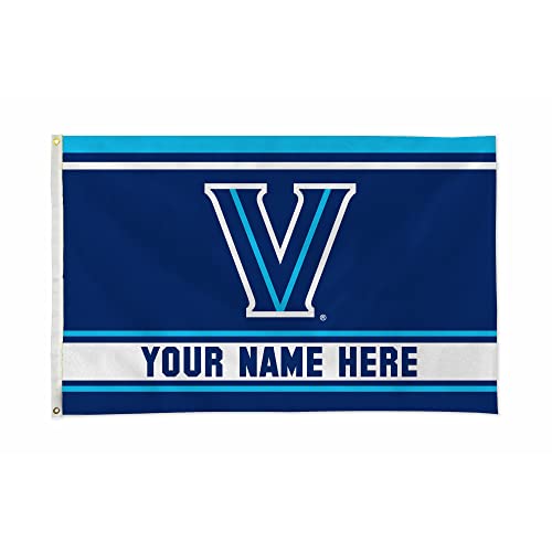 Rico Industries NCAA Villanova Wildcats Personalized - Custom 3' x 5' Banner Flag - Made in The USA - Indoor or Outdoor Décor