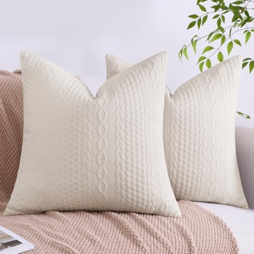 Cikary Decorative Throw Pillow Covers 18x18 Set of 2 for Sofa Bed...