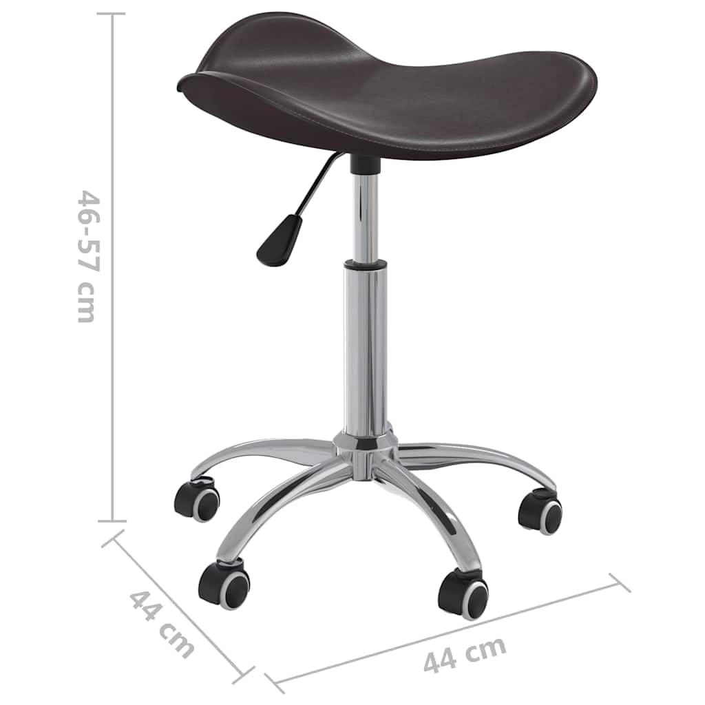 Sedia da ufficio in similpelle marrone, girevole e regolabile, 110 kg