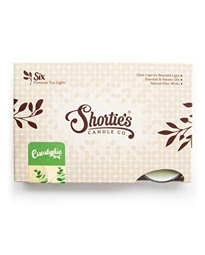 Eucalyptus Leaf Premium Tealight Candles Bulk Pack - Highly Scented With Essential & Natural Oils - 24 Green Tea Lights - Beautiful Candlelight - Made In The Usa - Fresh & Clean Collection #TOP1