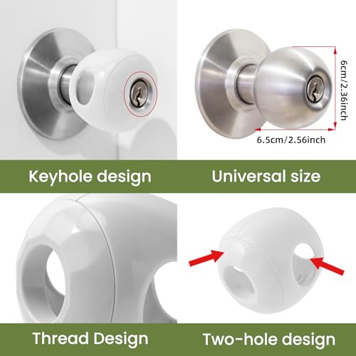 Fundas para pomos de puerta con diseño bloqueable y ajuste universal para niños 8