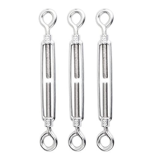 3 pcs tensores para cables Ojal y Ojal de acero inoxidable 304 M6 para tensado de cables o cuerdas miniatura 1