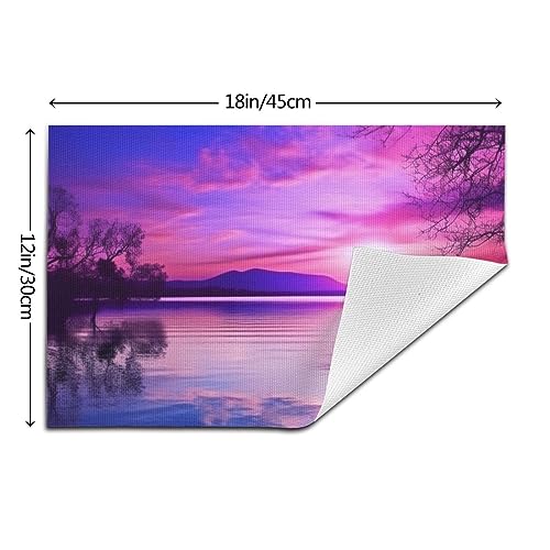 Sets de table résistants haute qualité au design coucher de soleil pour dîner - 6
