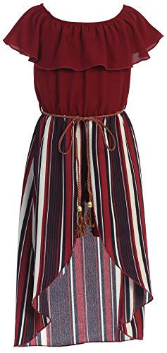Big-Girl-Flower-Girl-Walk-Thru-Romper-Dress-Casual-Playwear-Holiday-Hi-Lo-Burgundy-12-JKS-2142