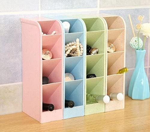 Wheat Straw Desktop Pencil Organizer-Office/School Supplies/Assorted Pen/Drawing Brush Organizer-4 Colors 16 Compartments