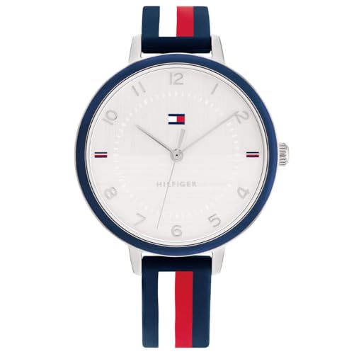 Tommy Hilfiger Analog Quarzuhr für Damen mit Leder- oder Silikonarmband