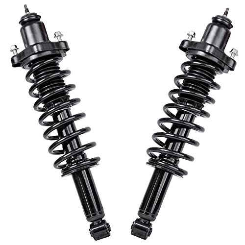 Image of Detroit Axle - 2 Rear Struts for 2007-2016 Dodge Caliber Jeep Patriot Compass Complete Struts Shocks with Coil Spring 2008 2009 2010 2011 2012 2013 2014 2015 Replacement Quick Install Ready Struts
