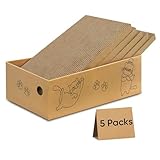 AGYM Caja de cartón rascador para Gatos de Interior, Tablero de Almohadilla para rascar Gatos de tamaño Grande fácil para Que los