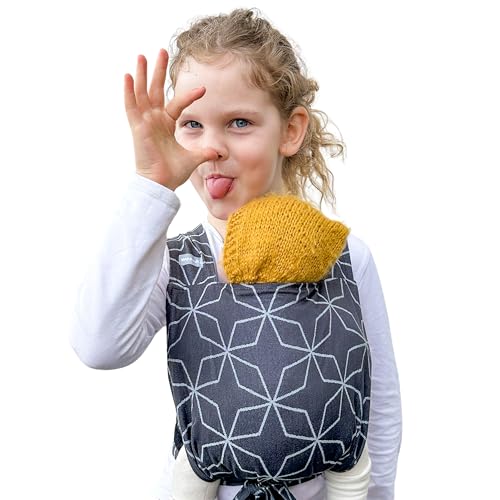 Hoppediz Puppentrage Kinder-Spielzeug für Puppen und Kuscheltiere Design Malmö aqua