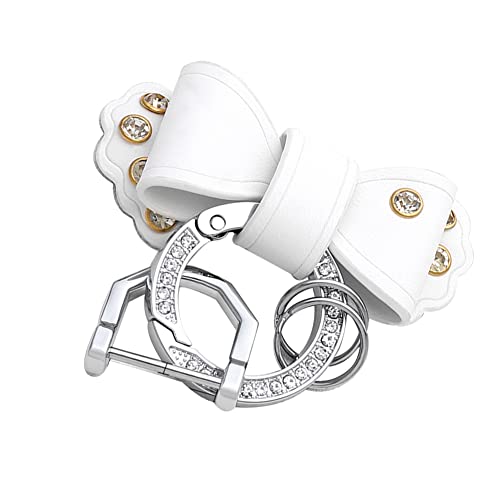 Crystal Bow Keychain Bling Diamond Key Decoration Metal Key Ring Creative Charm Pendant Accessories For Car Key Purse Bag #TOP6