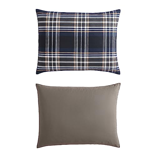 Wrangler USHSFN1262008 Queen Duvet Cover Set, Reversible Bedding Set With Matching Sham(S), Casual Home Décor (City Flats Plaid Blue thumb #3