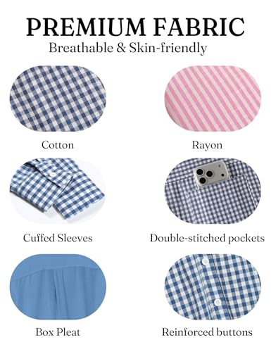 Kistore Womens Solid Shirt Button Down Collared Blouse Rayon Blend Long Sleeve Casual Work Tops Capsule Wardrobe Essentials XL