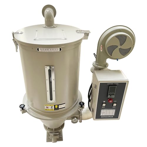 WYDDDARY 100kg Hopper Type Plastic Dryer 5000W Plastic Drying Drum Industrial Pellet Dryer Spray Fusion Fabric Pellet Baking Machine AC220V 3-Phase