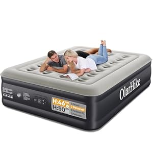 OlarHike Luftmatratze Selbstaufblasend, Luftbett Gästebett, Aufblasbares Matratze Zelt Sofa, Luftbett 2 Personen, Selbstaufblasbare Luftmatratze für Camping oder Heimgebrauch - 200 x 140 x 46 cm