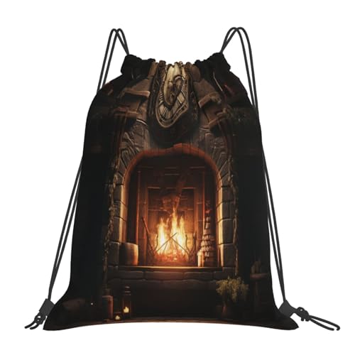 OIBNKCN Sacs de gym avec cordon de serrage en maille durable et toile, adaptés au fitness, au yoga, aux voyages, etc